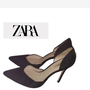 Zara Black suede‎ stilettos 41/10